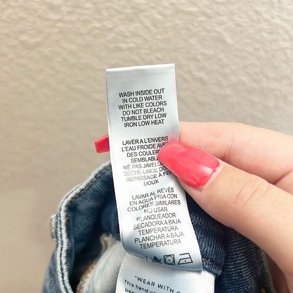 Good American Good Waist Stretchy Distressed Medium To Dark Wash Crop New Jeans - Picture 12 of 13